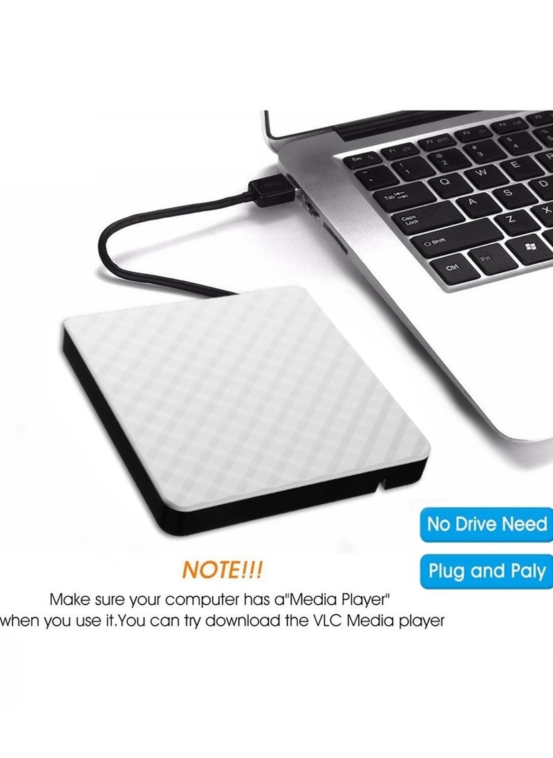 محرك أقراص مضغوطة خارجي USB 3.0 محرك أقراص CD DVD +/- RW ناسخ أقراص DVD / CD ROM كاتب الموقد متوافق مع Windows و Mac Pro MacBook