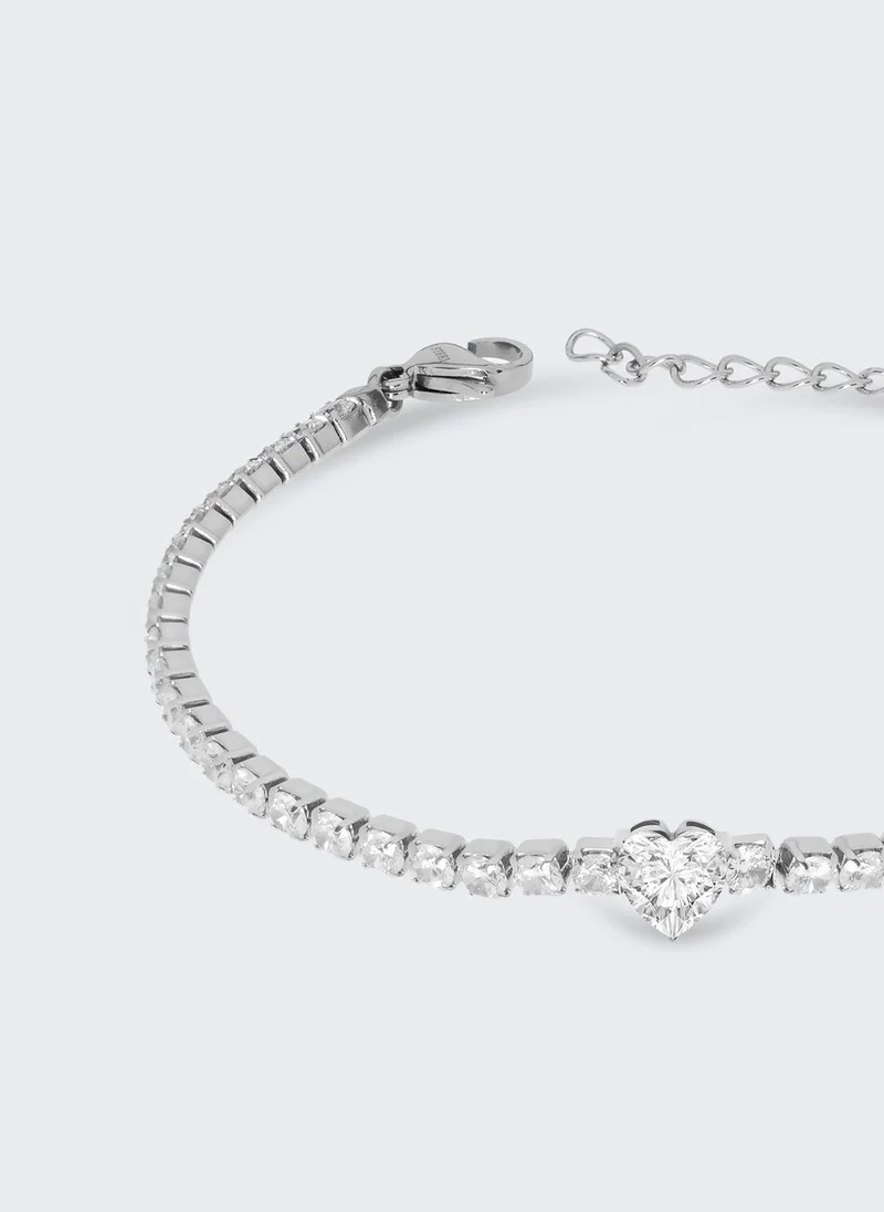 ليو جو سوار مرصع بأحجار الراين وعنصر بقلب مقطوع