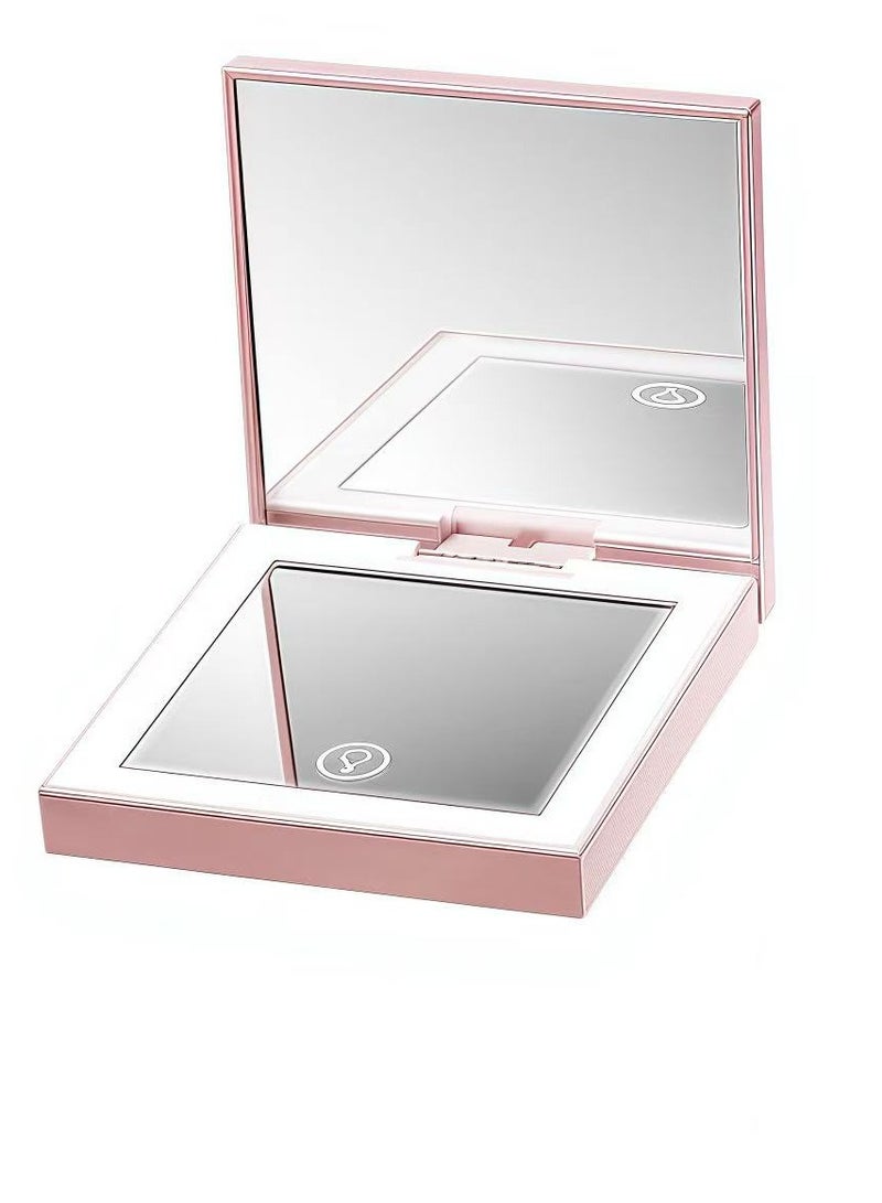 فلاي هسو مرآة مستحضرات التجميل المحمولة مع ضوء LED USB قابلة للشحن - Image 1