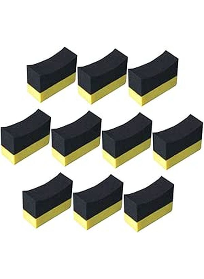 10Pcs Car Wash Sponge Set With Tire Dressing Pads Auto Cleaning Mitts - Image 1