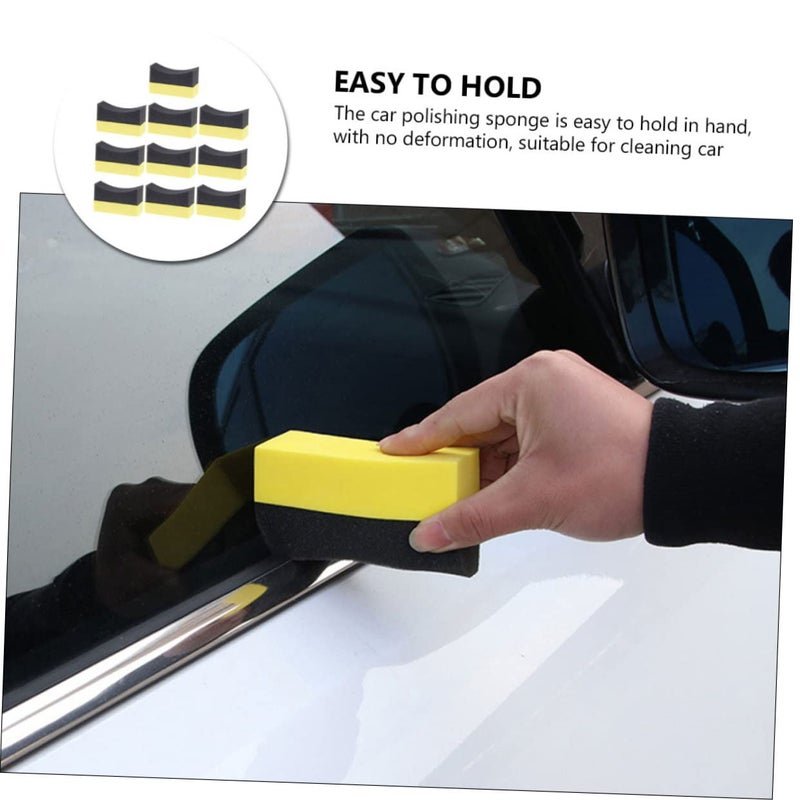 10Pcs Car Wash Sponge Set With Tire Dressing Pads Auto Cleaning Mitts - Image 4