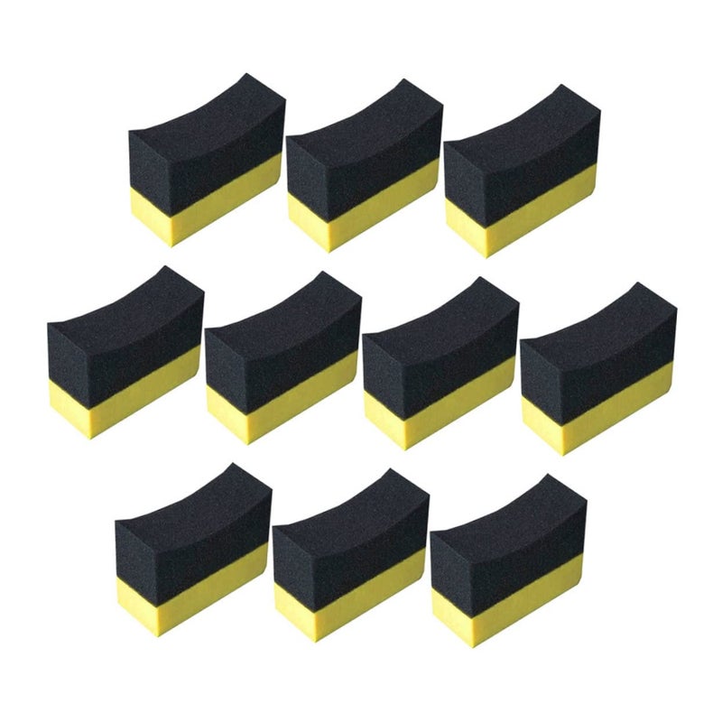 10Pcs Car Wash Sponge Set With Tire Dressing Pads Auto Cleaning Mitts - Image 2