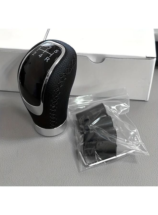 Black Line Manual 5 Speed Shifter Lever PU Leather Anti Slip Gear Shift Knob - Image 3