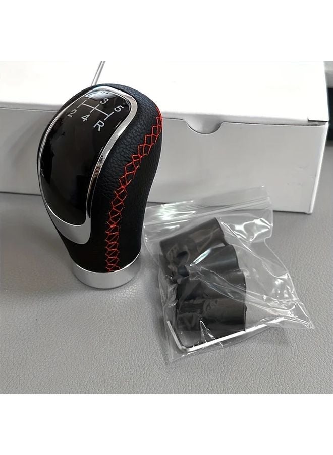 Black Line Manual 5 Speed Shifter Lever PU Leather Anti Slip Gear Shift Knob - Image 4