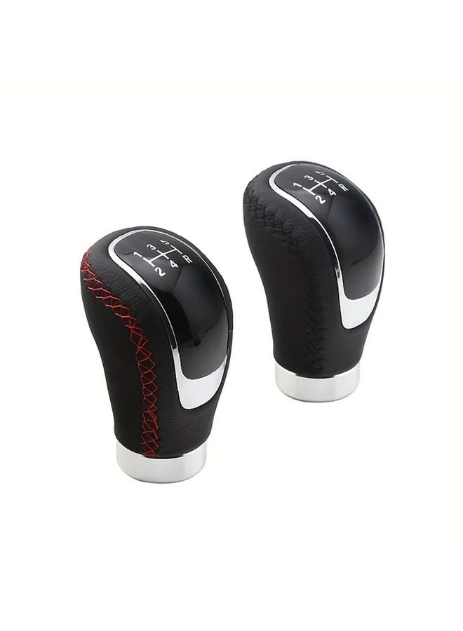 Black Line Manual 5 Speed Shifter Lever PU Leather Anti Slip Gear Shift Knob - Image 5