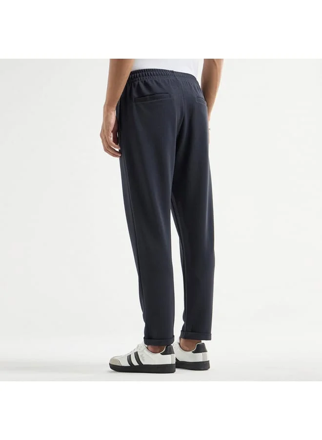 Splash FAV Textured Regular Fit Pants with Flexi Waist and Pockets
