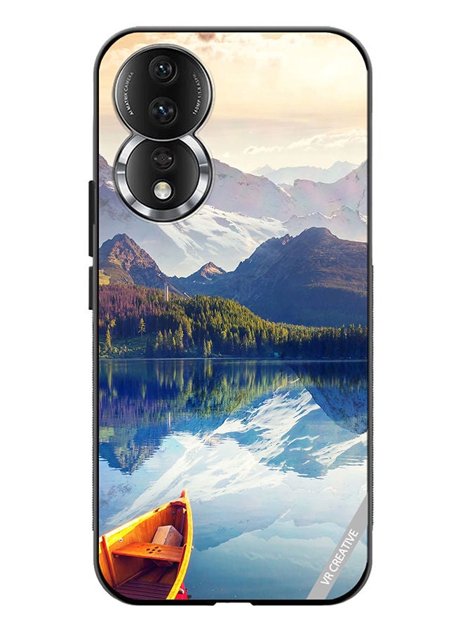 VR CREATIVE Protective Case Cover For Honor 80 Boat In River Scenery Design Multicolour - Image 1