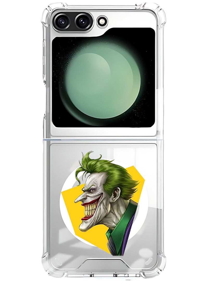 Theodor Magnetic Case for Samsung Galaxy Z Flip 5 Compatible with MagSafe Wireless Charging, Shockproof Phone Bumper Cover Joker face - Image 1