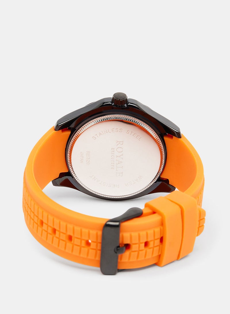 Royale Executive Men's Rubber Strap Arabic Watch - Image 2
