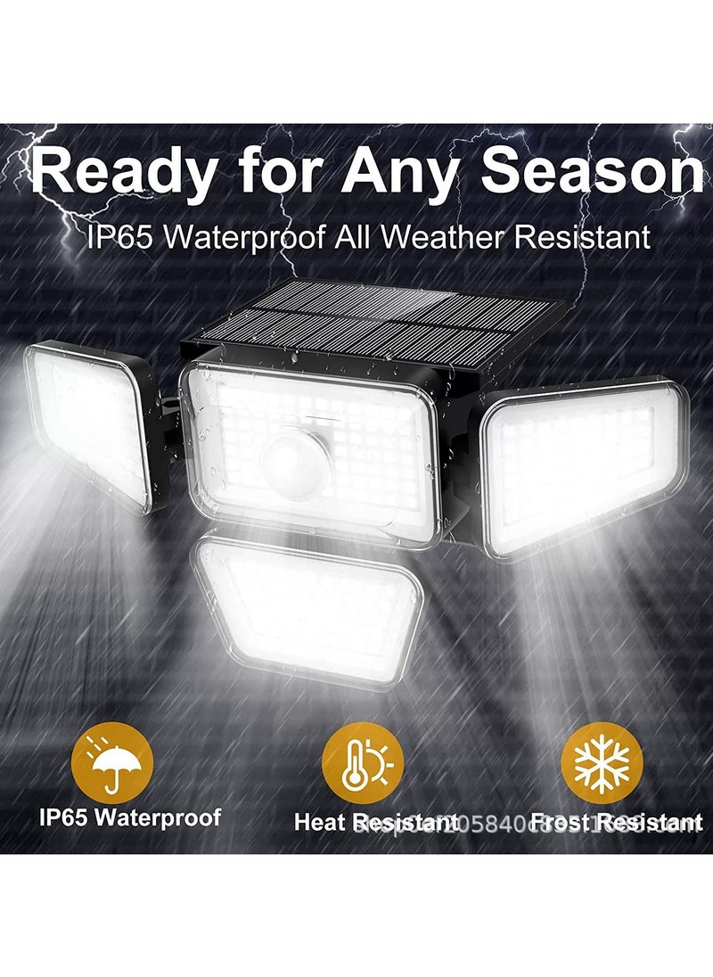 Generic Solar Lights Outdoor, 288 LED 4 Heads Motion Sensor Outdoor Lights, 270° Wide Angle IP65 Waterproof Street Area Lights with 3 Modes, Outdoor Solar Lights for Yard Patio Garden Garage  - Image 3