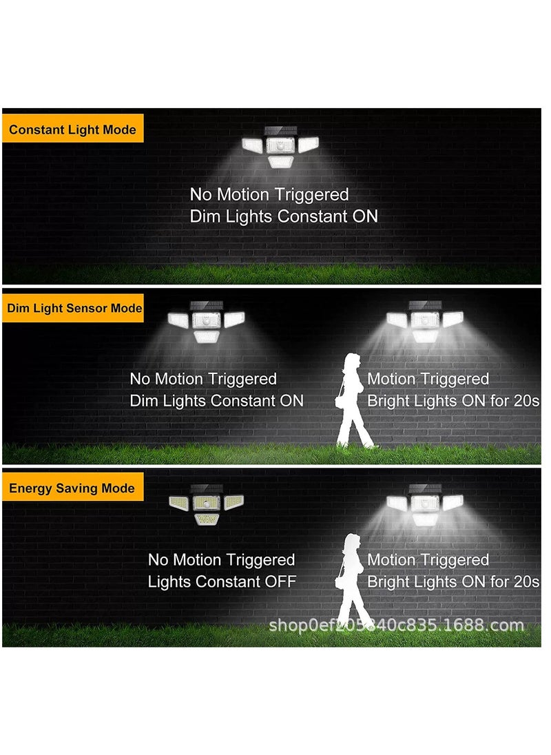 Generic Solar Lights Outdoor, 288 LED 4 Heads Motion Sensor Outdoor Lights, 270° Wide Angle IP65 Waterproof Street Area Lights with 3 Modes, Outdoor Solar Lights for Yard Patio Garden Garage  - Image 4