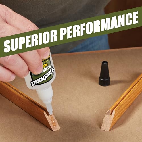 Titebond Instant Bond Thick CA Super Glue FastSetting Ethyl Cyanoacrylate Adhesive for Wood Miter Joints Jigs Fixtures EndGrain 810 Second Set 4 Oz 6222 - Image 3