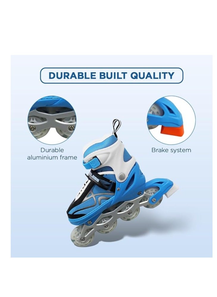 ENDLESS  EL1027 Inline Adjustable Skates Large 39 EUR (UK 5.5) - 43 EUR (UK 9) for 12 Years and Above | Aluminium Chassis and 70 mm PU Wheels | All Wheels Flash, ABEC 7 Bearings - Image 4