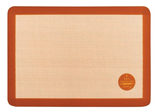 Mrs. Anderson's Baking Mrs Andersons Baking NonStick Silicone Baking Mat  Reusable Oven Liner  Pastry Mat  For Breads Cookies Roasting  More  Bakers Essentials  HeatResistant to 480F  Big Baking Mat