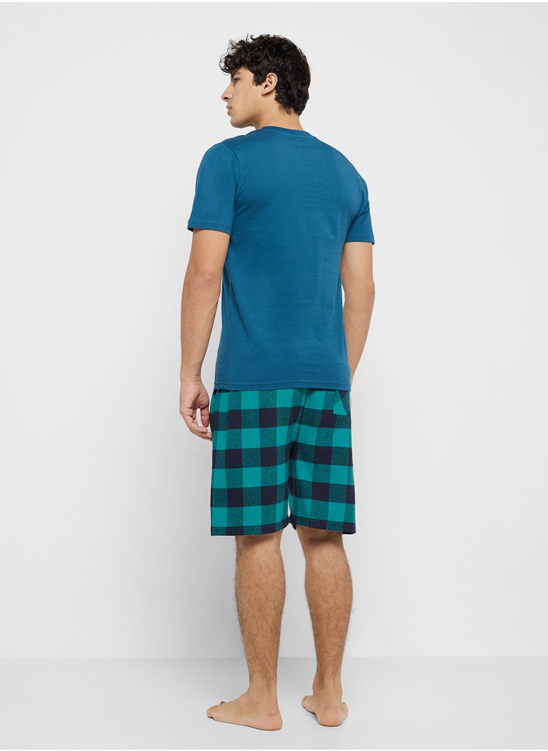 Seventy Five - T-Shirt & Check Shorts - Image 1