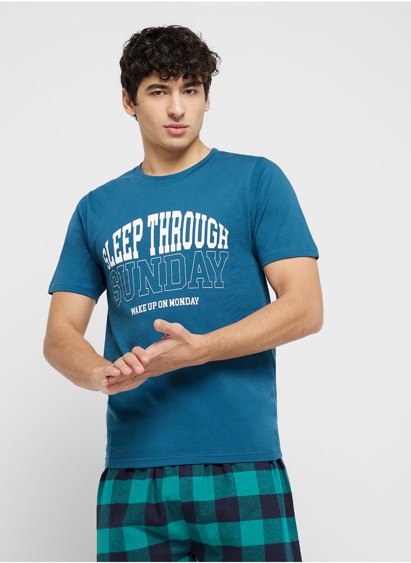 Seventy Five - T-Shirt & Check Shorts - Image 1