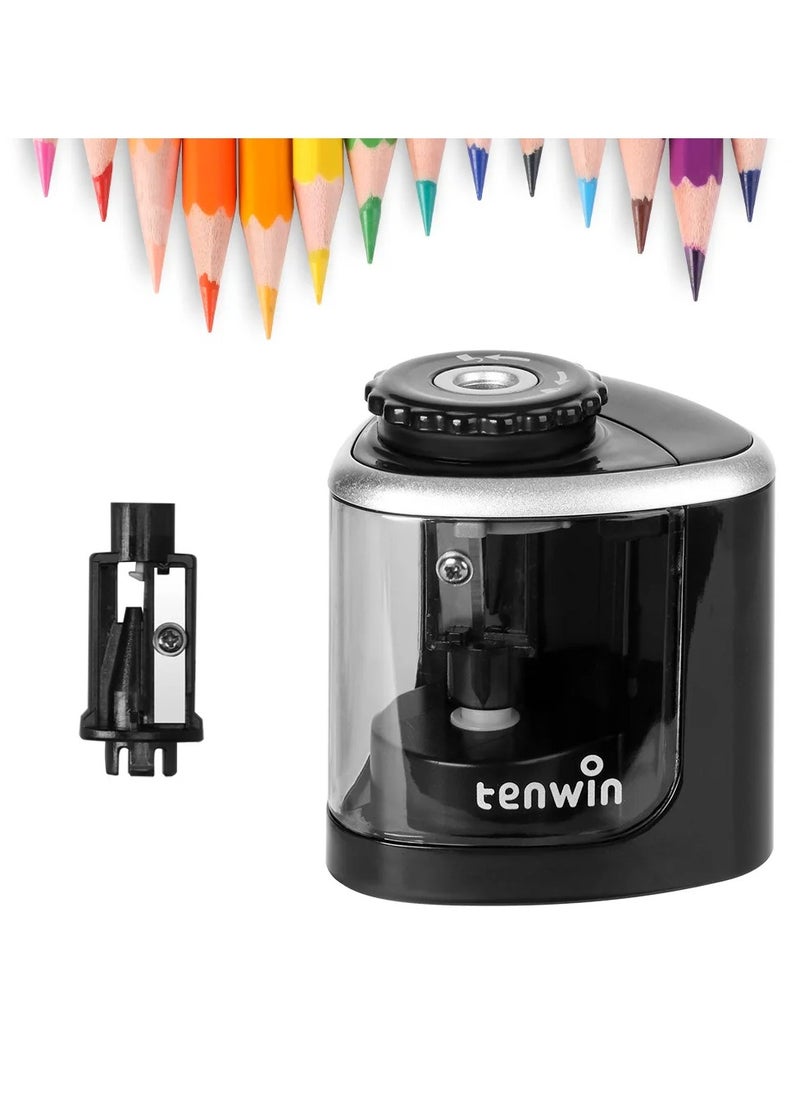 tenwin Portable Electric/Manual 2 in 1 Pencil Sharpener Automatic Pencil Sharpener Kids Adults Auto Pencil Sharpener Stationery  - Image 1