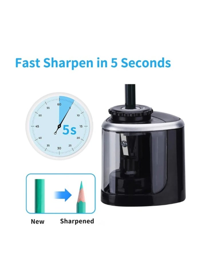 tenwin Portable Electric/Manual 2 in 1 Pencil Sharpener Automatic Pencil Sharpener Kids Adults Auto Pencil Sharpener Stationery  - Image 2