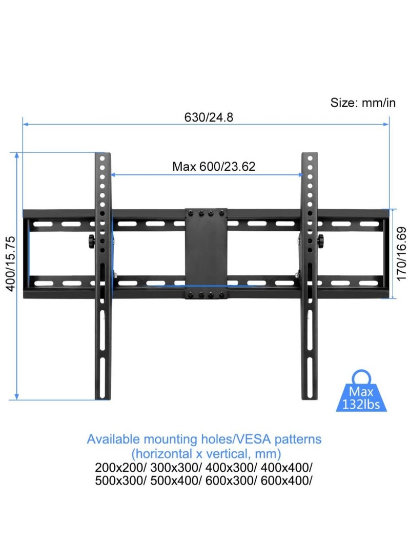 TIGER حامل تلفاز عالمي للجدران لشاشات 32''-70'' – قابل للتعديل مع ميزة الميل والدوران لمشاهدة مثالية - Image 5