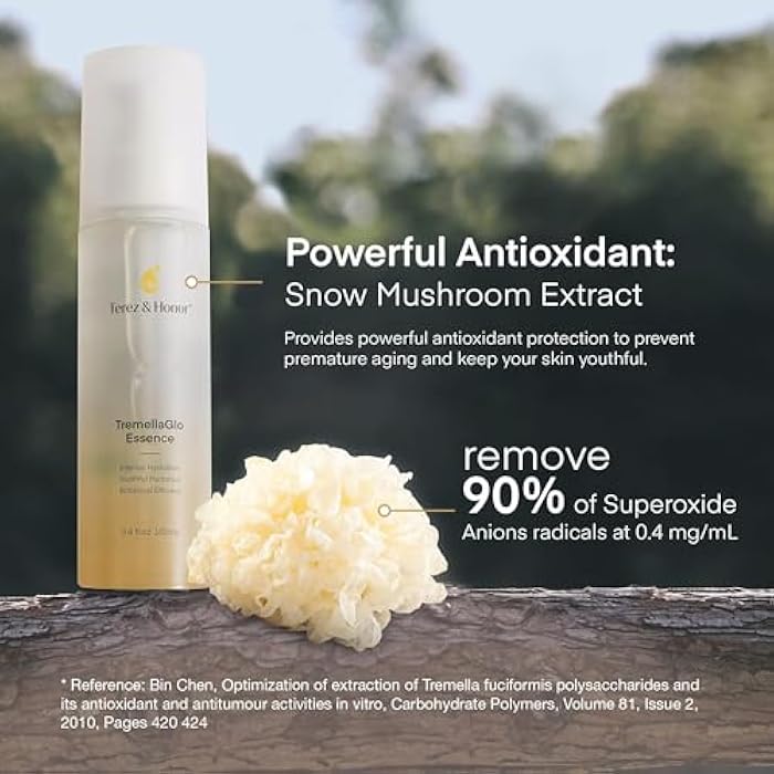 TEREZ & HONOR TremellaGlo Face Serum: Hydrating Facial Serum for Glass Skin - Korean Skincare Formula with Snow Mushroom & Hyaluronic Acid, for Sensitive & Dry Skin, Vegan, 3.4 FL OZ/100mL - Image 4