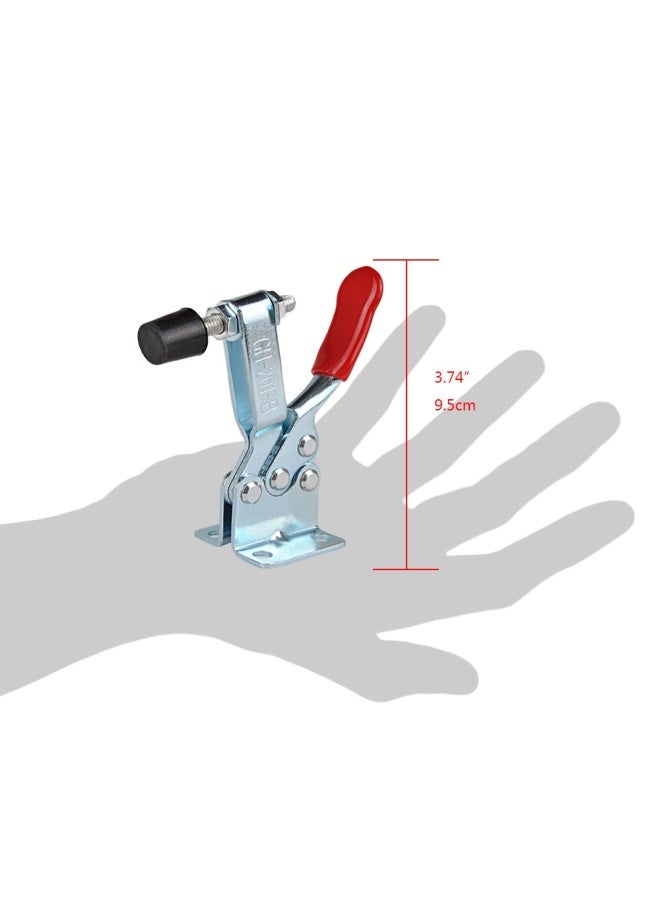 E-TING 4Pieces Hand Tool Toggle Clamp 201B Antislip Red Horizontal Clamp 201-B Quick Release Tool - Image 5