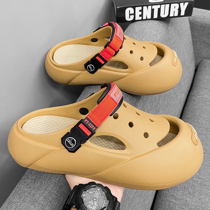 Summer Couple Garden Shoes Eva Hole Shoes Men'S Outwear Women'S Sandals And Slippers Casual Baotou Men'S Beach Shoes Trendy - Image 5