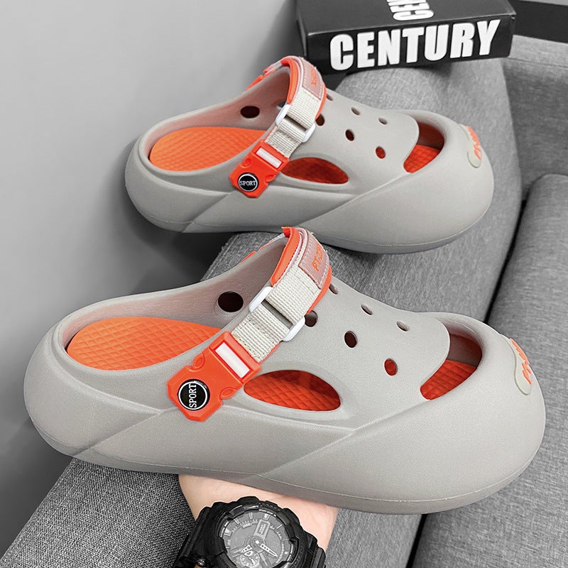 Summer Couple Garden Shoes Eva Hole Shoes Men'S Outwear Women'S Sandals And Slippers Casual Baotou Men'S Beach Shoes Trendy - Image 4