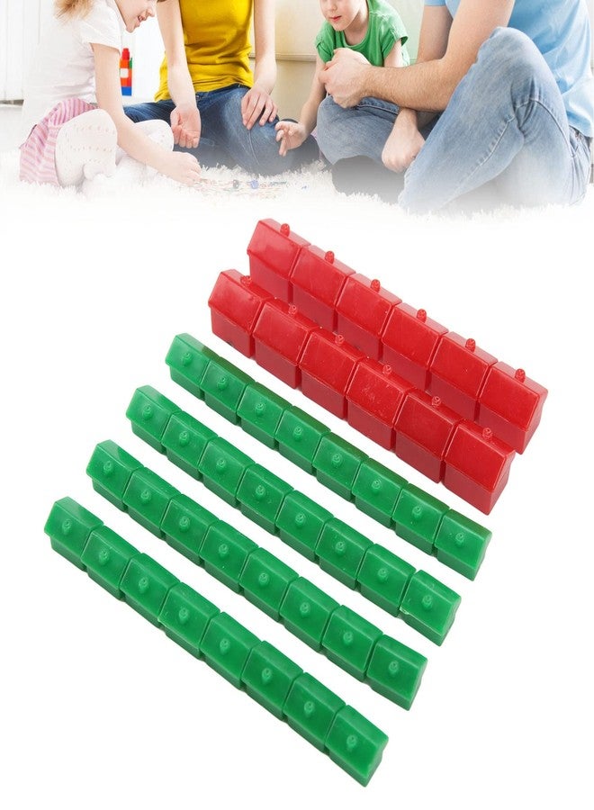 Chazcool Hotel Game Replacement Pieces, Plastic Hotels Houses Game Piece Supplement Accessories, 10 Red and 30 Green (10 Red and 30 Green, 1, 1) - Image 5
