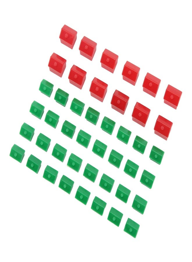 Chazcool Hotel Game Replacement Pieces, Plastic Hotels Houses Game Piece Supplement Accessories, 10 Red and 30 Green (10 Red and 30 Green, 1, 1) - Image 2