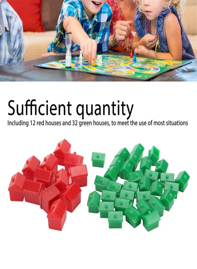 Chazcool Hotel Game Replacement Pieces, Plastic Hotels Houses Game Piece Supplement Accessories, 10 Red and 30 Green (10 Red and 30 Green, 1, 1) - Image 4