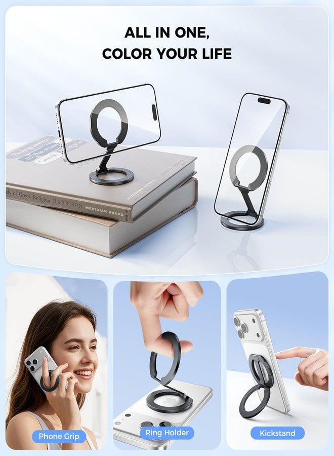 SUPERONE [2026 Upgraded] Magnetic Phone Grip for MagSafe Kickstand, Removable Gym Dual-Side Magnetic Phone Holder Mag Safe Phone Stand for iPhone 17/16/15/14/13/12 MagSafe Case, Fit MagSafe Car Mount - Image 2