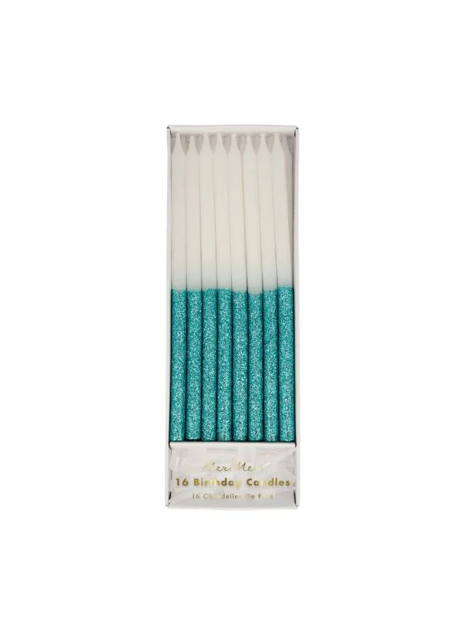 Meri Meri Blue Glitter Dipped Candles