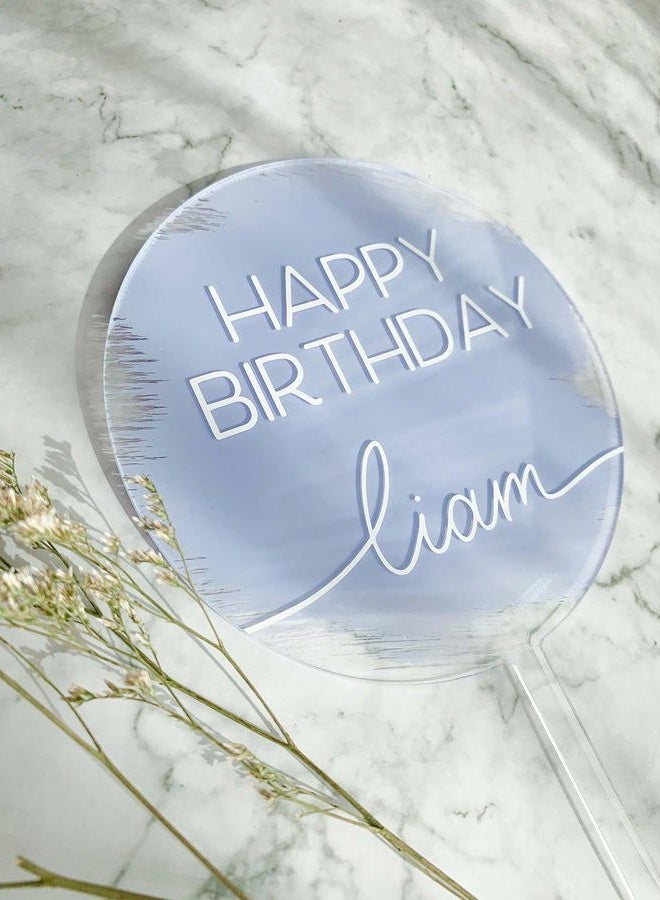 MEYA 12PCS Round Clear Acrylic Cake Toppers, Personalised Cake Topper, DIY Cake Topper, Cake Topper Blanks for Wedding, Birthday Festival Party Cake Decorations - Image 4