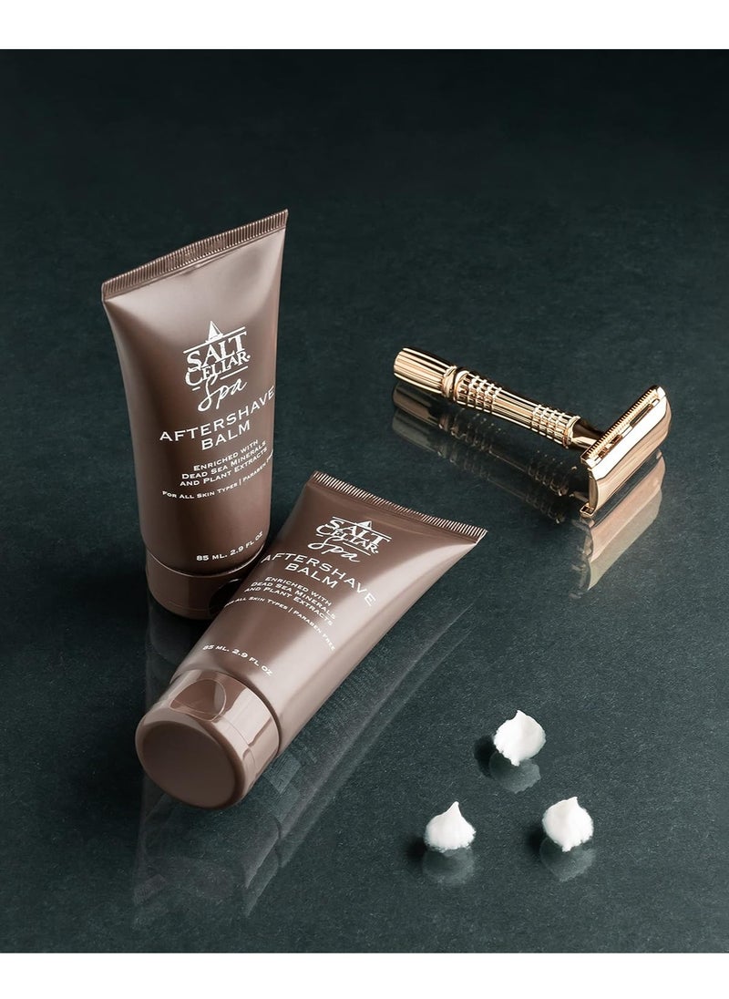 salt cellar Salt Cellar Dead Sea Aftershave Balm – All Natural Men’s After Shave Balm Enriched with Dead Sea Minerals – Soothes Razor Burns and Leaves Skin Smooth, Supple and Well Protected – Paraben Free  - Image 3