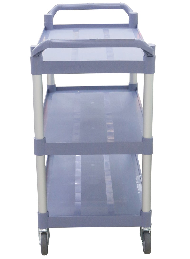 Grace Grace Utility Rolling Cart Serving Thick Plastic 3 Tier Trolleys On Wheels Kitchen Storage Trolley Bar Service Trolley Multifunction Trolley 102x50x97cm  - Image 4