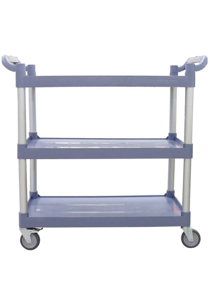 Grace Grace Utility Rolling Cart Serving Thick Plastic 3 Tier Trolleys On Wheels Kitchen Storage Trolley Bar Service Trolley Multifunction Trolley 102x50x97cm  - Image 5
