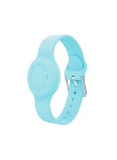 Suitable For Apple Airtag Protective Case Children Watch Strap Protective Case All-inclusive Waterproof Silicone Anti-lost Tracker-Color:Light Blue-Applicable Models:airtag