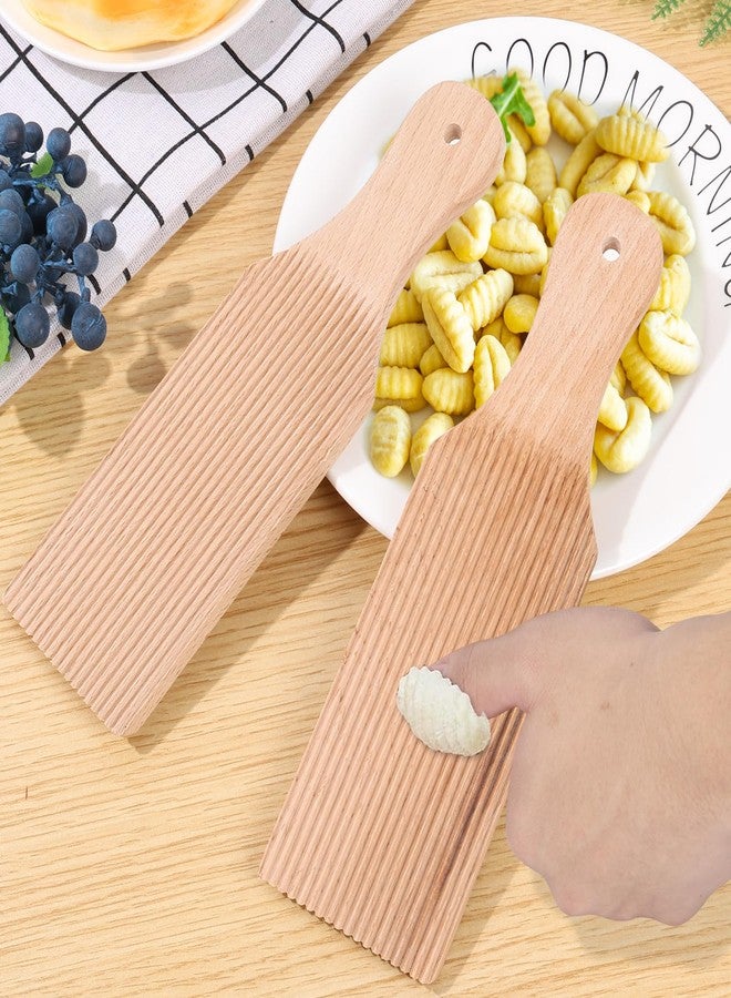 HOTBEST 2 Pcs Gnocchi Board Butter Paddles 9.1 x 2.8 Inches Spaghetti Macaroni Pasta Board Practical Gnocchi Maker Homemade Pasta Making Tools - Image 5