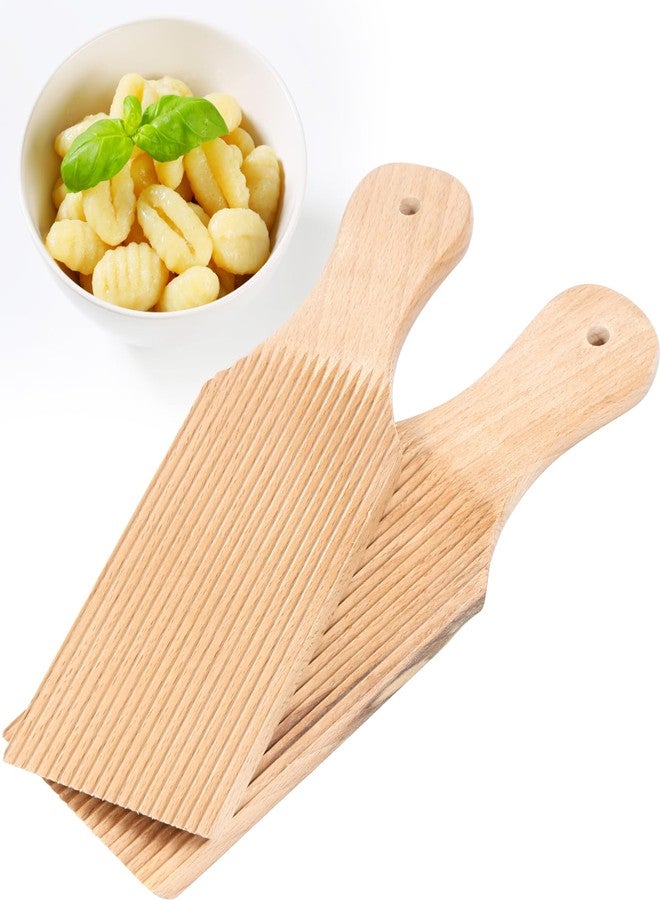 HOTBEST 2 Pcs Gnocchi Board Butter Paddles 9.1 x 2.8 Inches Spaghetti Macaroni Pasta Board Practical Gnocchi Maker Homemade Pasta Making Tools - Image 4