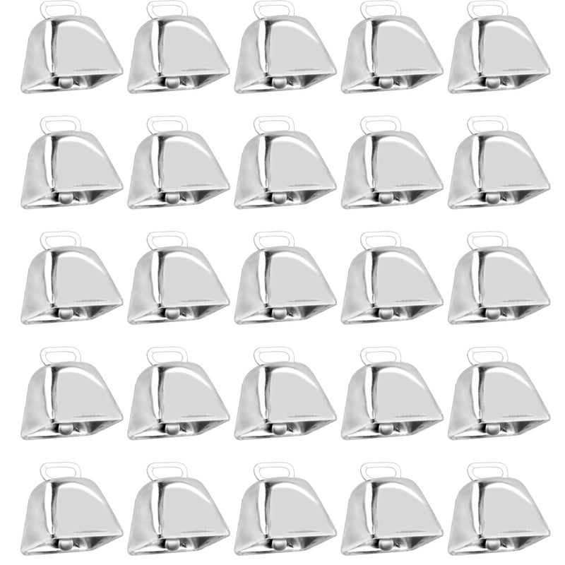 Quacoww 36 Pieces Christmas Jingle Bells Metal Cow Bells Craft Bells Small Bell Mini Bells DIY Bells for Wreath Holiday Home and Hanging Christmas Wind Chimes Making