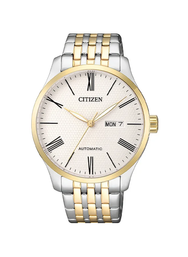 CITIZEN Men's Stainless Steel Strap Mechanical Day & Date Watch NH8354-58A - 40 mm