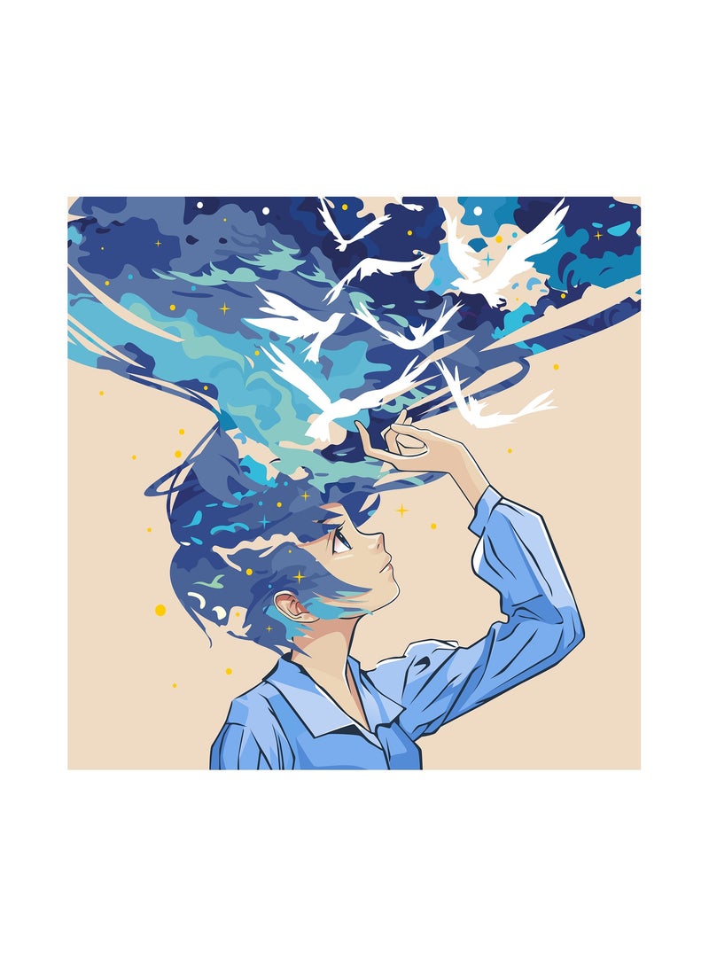 Anna 3D Blue Girl 1000-Piece Puzzle - Image 1