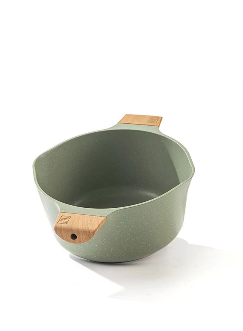 MGC Cooking Pot With Lid | Die Cast Aluminum Soup Pot With Glass Lid | 100% PFOA Free, Fixed Handle | Multi Layer Non-Stick Granite Coating | oven safe (Green, 5 Liters) - Image 4
