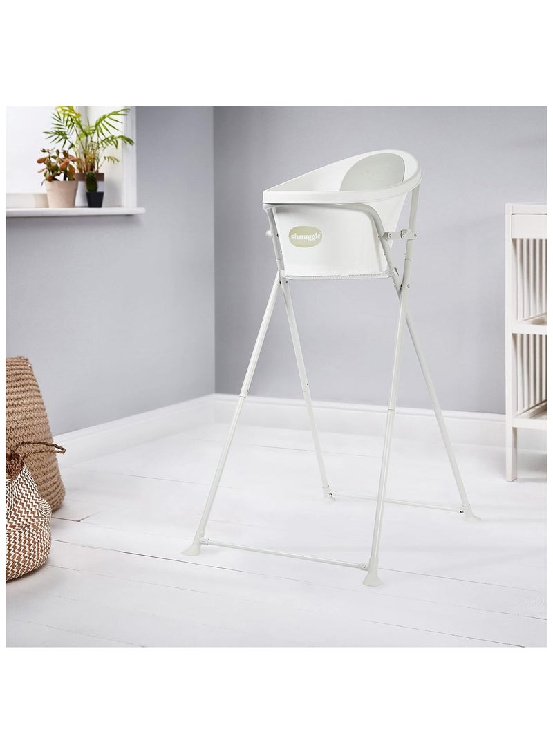 Shnuggle حامل حوض استحمام الأطفال القابل للطي الجديد | حامل استحمام خفيف الوزن وسهل التخزين | مثالي للمواليد 0-6 أشهر - Image 4