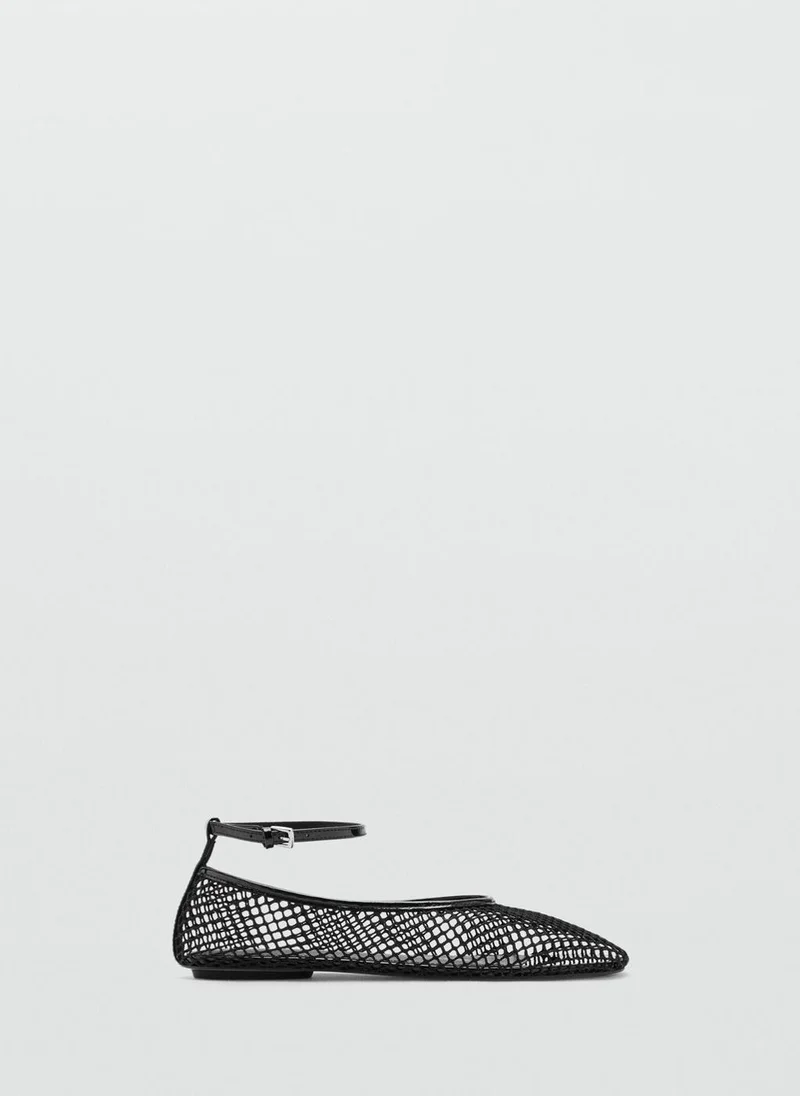 MANGO Ballet flats with mesh bracelet