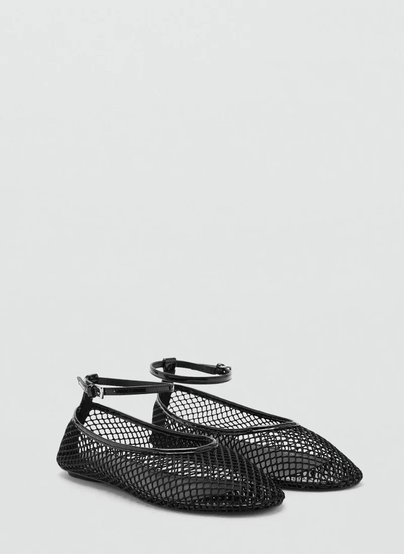 MANGO Ballet flats with mesh bracelet