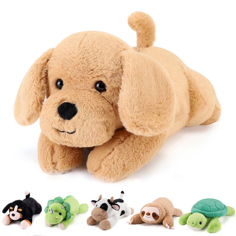 gnomantic Yellow Lab Weighted Stuffed Animals 28 Inch 50 Pounds Weighted Plushies Labradoodle Stuffed Animal Large Dog Plush Pillow Cute Plush Toy Gifts for Kids Adults 28 50 lbs - Image 3