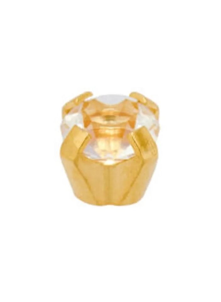 Caflon Safetec 24ct Gold Plated Claw Set Crystal Earring