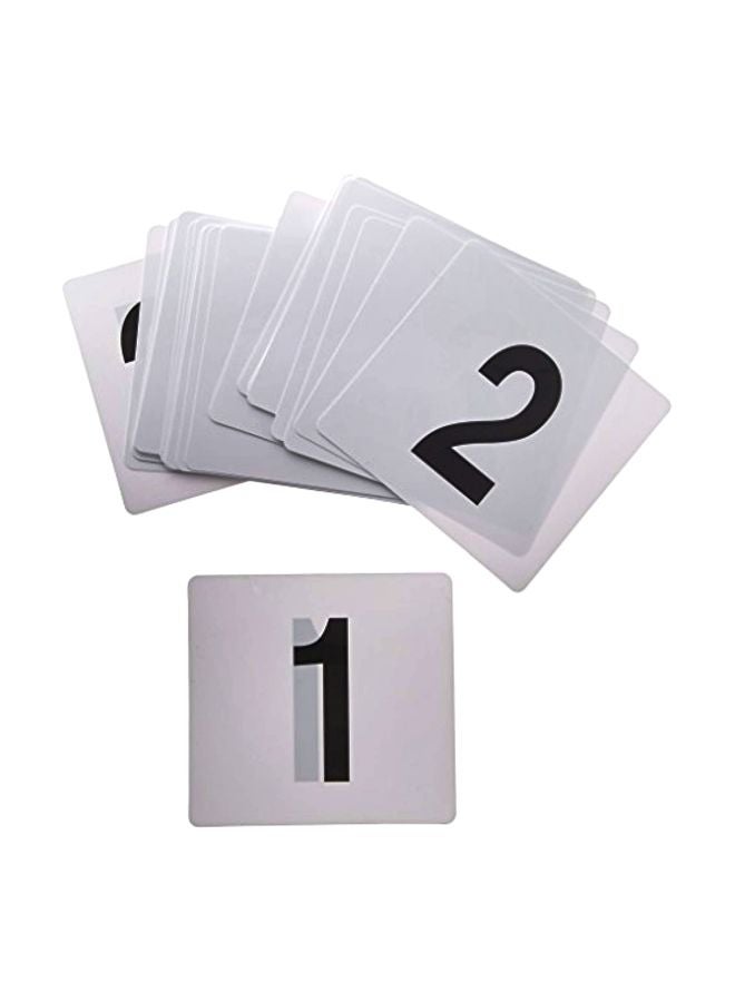 Winco 1-25 Plastic Table Numbers - Image 1