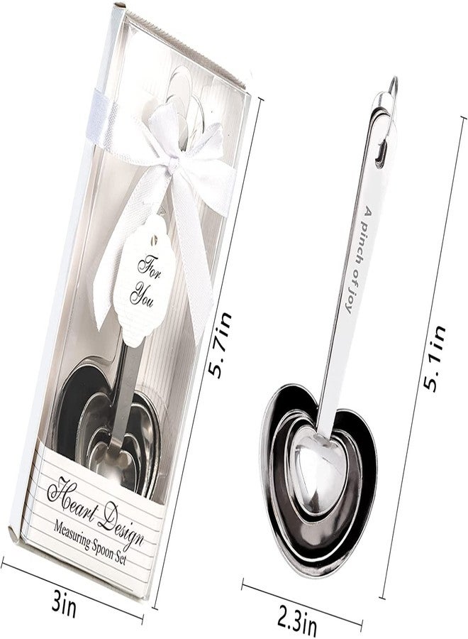 Winocbxt 40 Packs Love Heart Shape Design Measuring Spoons Set for Bridal Shower Party or Wedding Favors,Gifts or Souvenirs to Guests with Handmade Gift Boxes,Christmas/Holiday Party Decor - Image 4